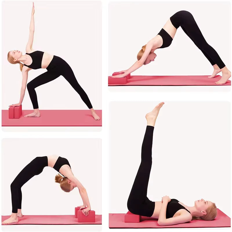 Brique de Yoga & Pilates - Bloc en Mousse Haute Densité pour Etirements et Postures